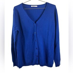 WoolOvers Royal Blue Women's Cardigan Sweater